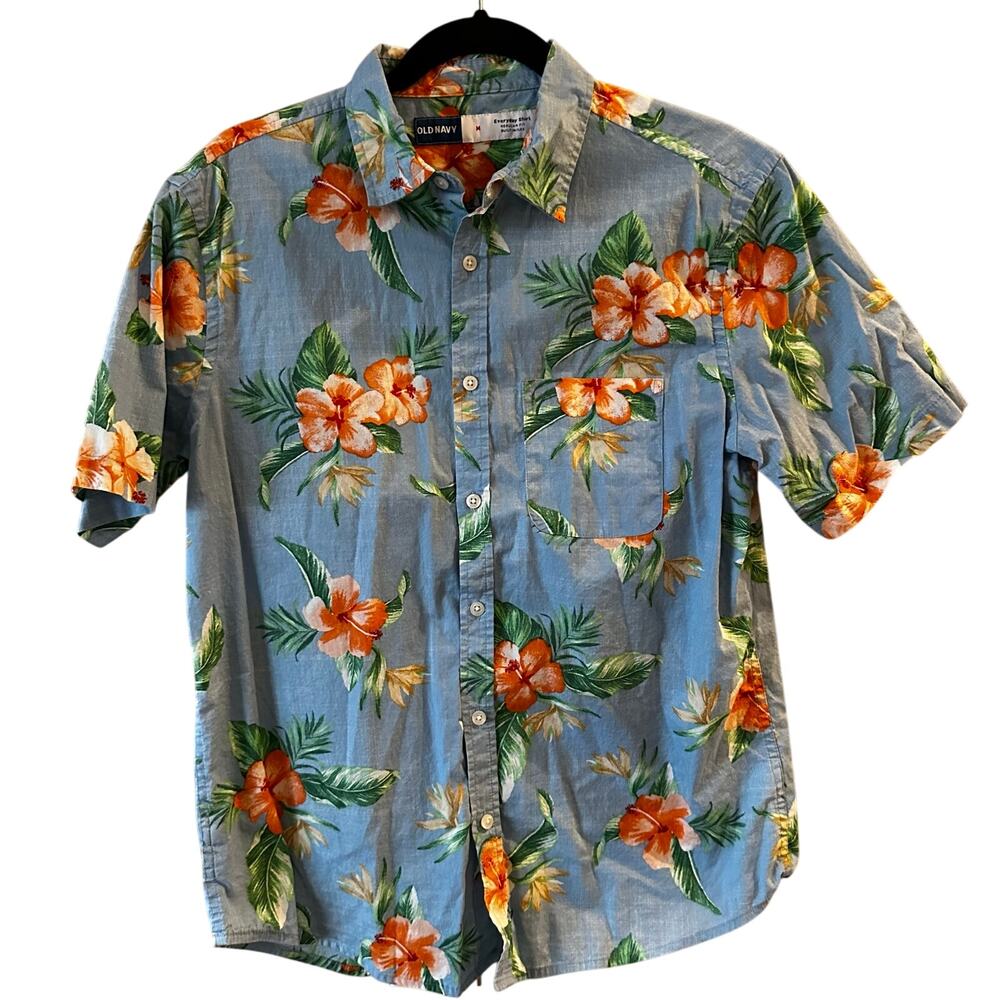 NWOT Men's Old Navy Floral Button Down Shirt Sz M